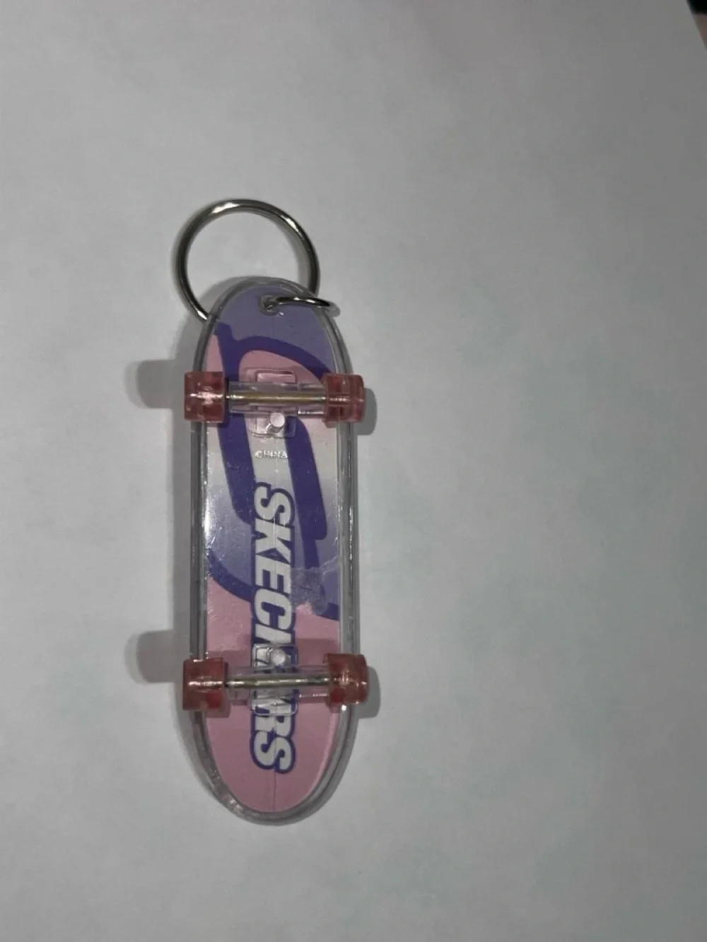 Skechers Pink and Purple Skate Logo Keychain
